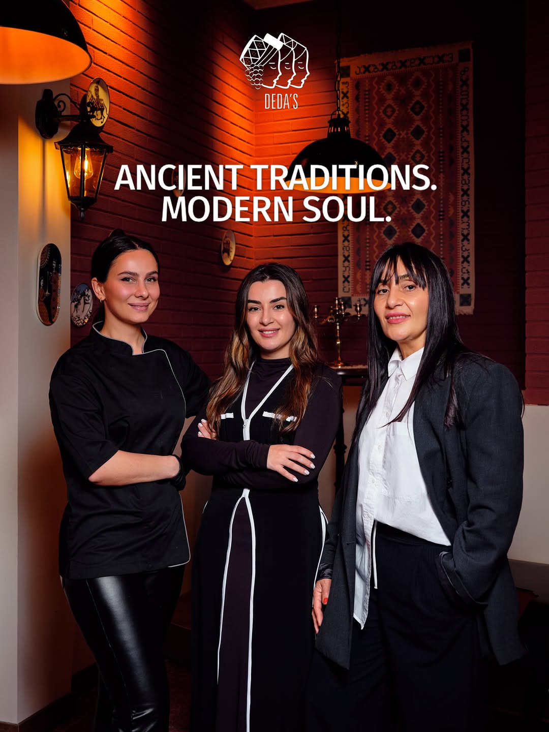 Tamta, Tamar and Maia — the founders of Deda's
